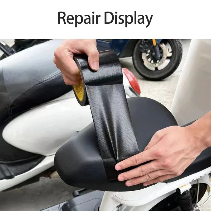 Black Fabric Duct Tape, Perfect for Electric Bike Seat/Tarpaulin Repair