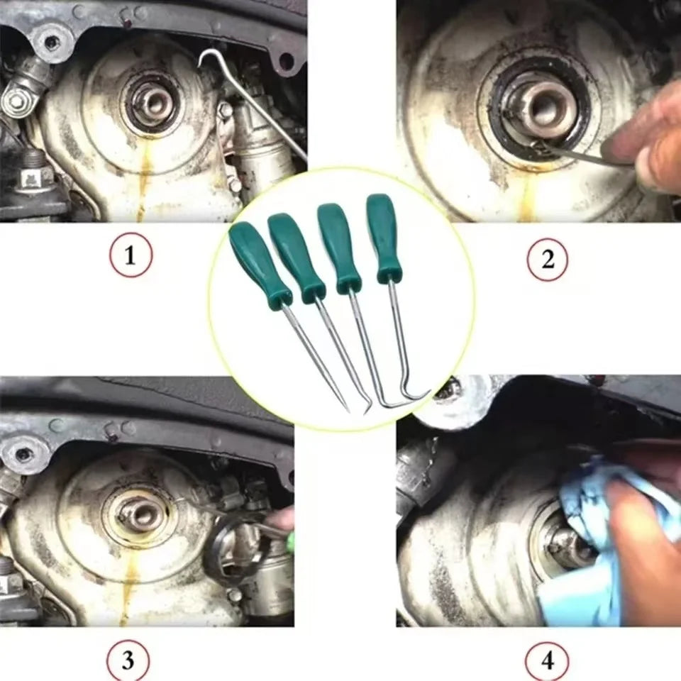 4Pcs Oil Seal Screwdrivers Set Car Auto Vehicle Pick Hooks For Garages General-Plumbers Mechanics Workshop Car Tools 135mm