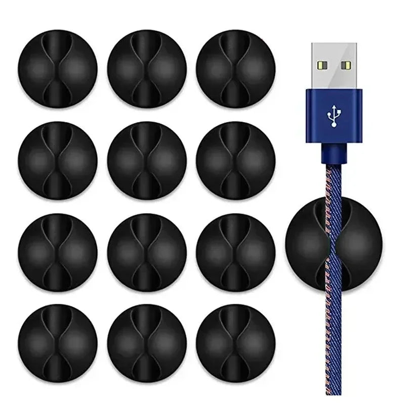 1/5/10/20PCS USB Type-C Mini Desktop Silicone Wire Clamp Data Cables Wire Fixing Device Data Cable  for Smartphones Car Clips