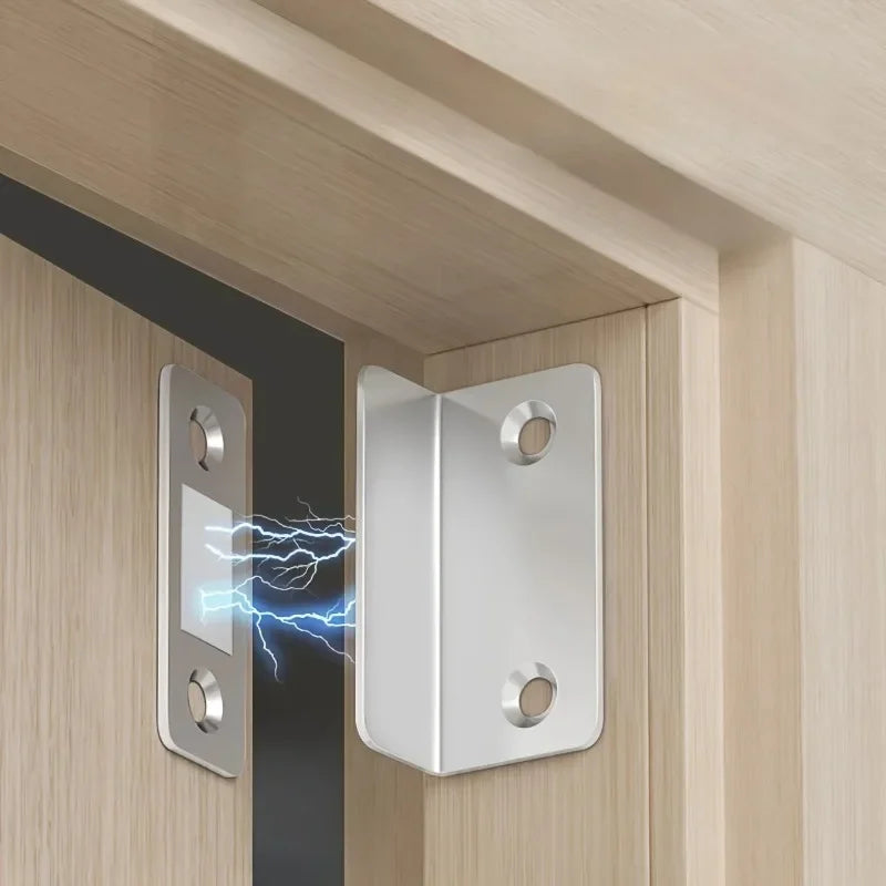 Magnetic Door Catch Latch -Invisible Strong Adhesion, Drill-Free Mount, Seamless Release- Ideal for Cabinets, Sliding Doors