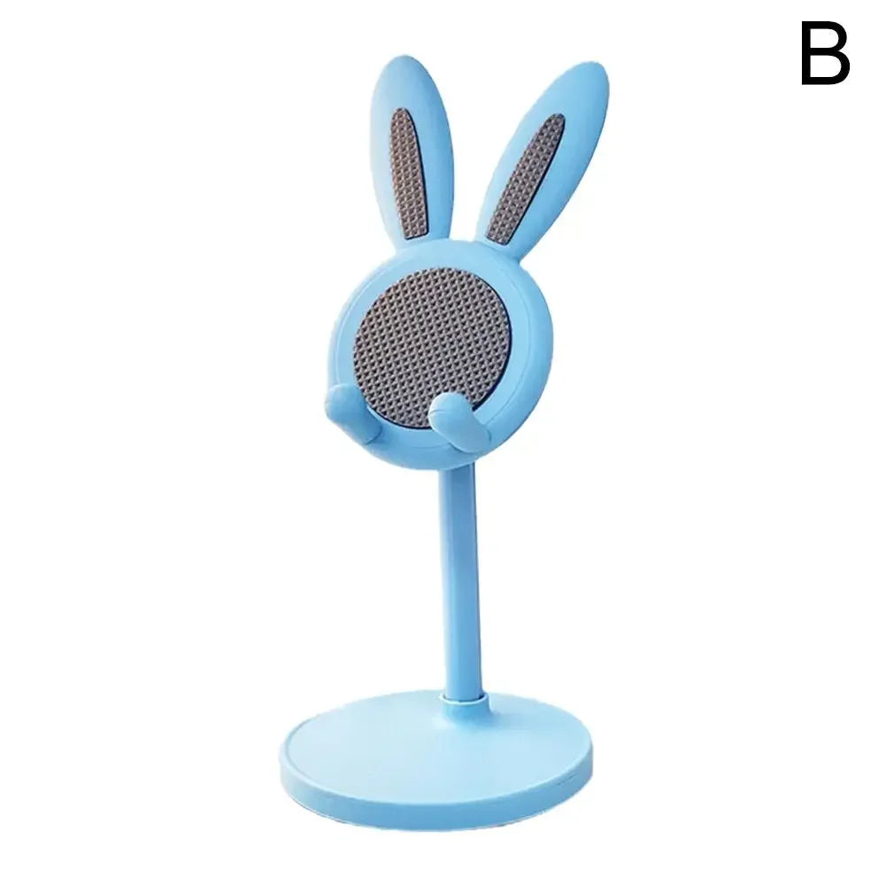 Cute Cartoon Bunny Mobile Phone Stand Desktop Adjustable Holder Can Lift and Adjust Cellphone Bracket For iPhone Samsung Xiaomi