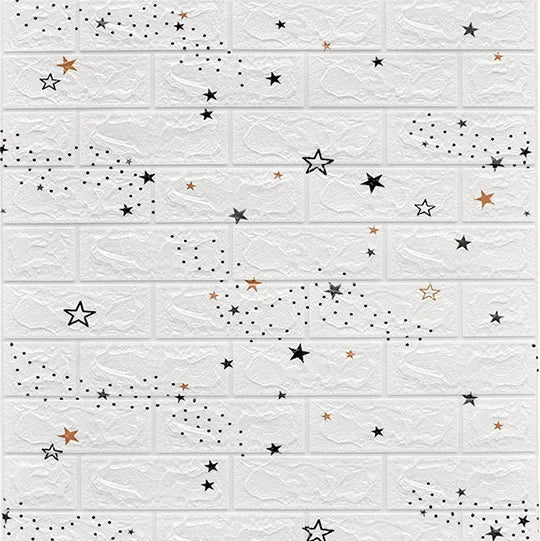 70cm*1m 3D Self-adhesive Wall Sticker Imitation Brick Bedroom Home Decor Waterproof Self-adhesive DIY Wallpaper for Living Room