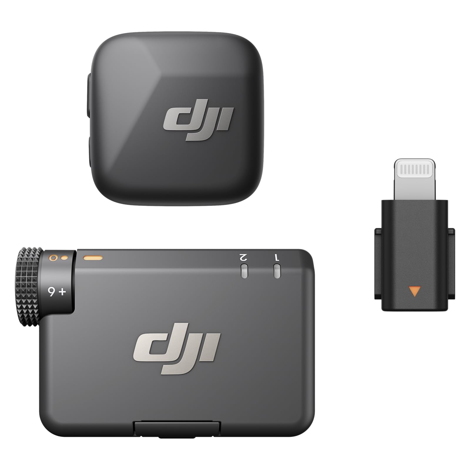 DJI Mic Mini (2 TX + 1 RX + Charging Case), Wireless Lavalier Microphone, Detail-Rich Audio, 48h Use, Noise Cancelling, Automatic Limiting, Bluetooth Microphone for Camera/iPhone/Android, Vlog