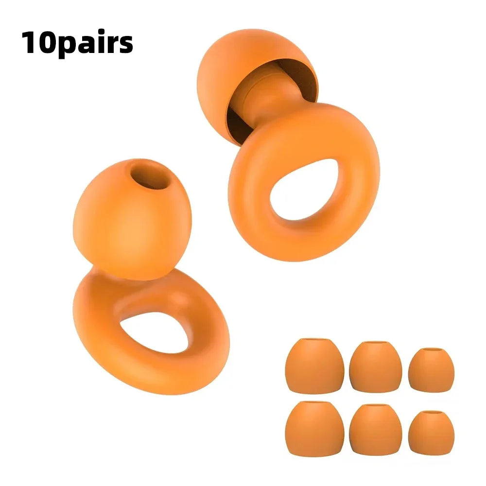 Silicone Earplugs for Swimming Sleep Noise Cancel Noise Reduction-Soundproof Reduce Disturbances -Quality loop Earplugs