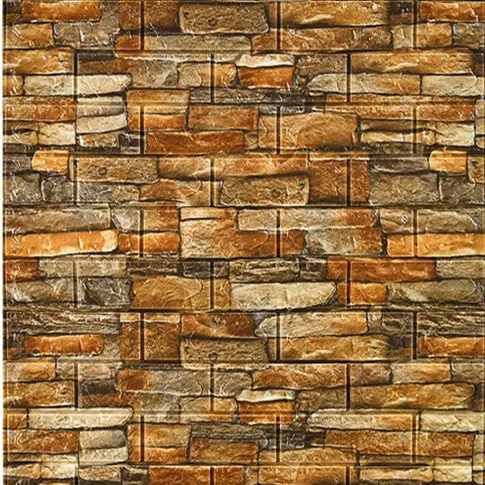 70cm*1m 3D Self-adhesive Wall Sticker Imitation Brick Bedroom Home Decor Waterproof Self-adhesive DIY Wallpaper for Living Room