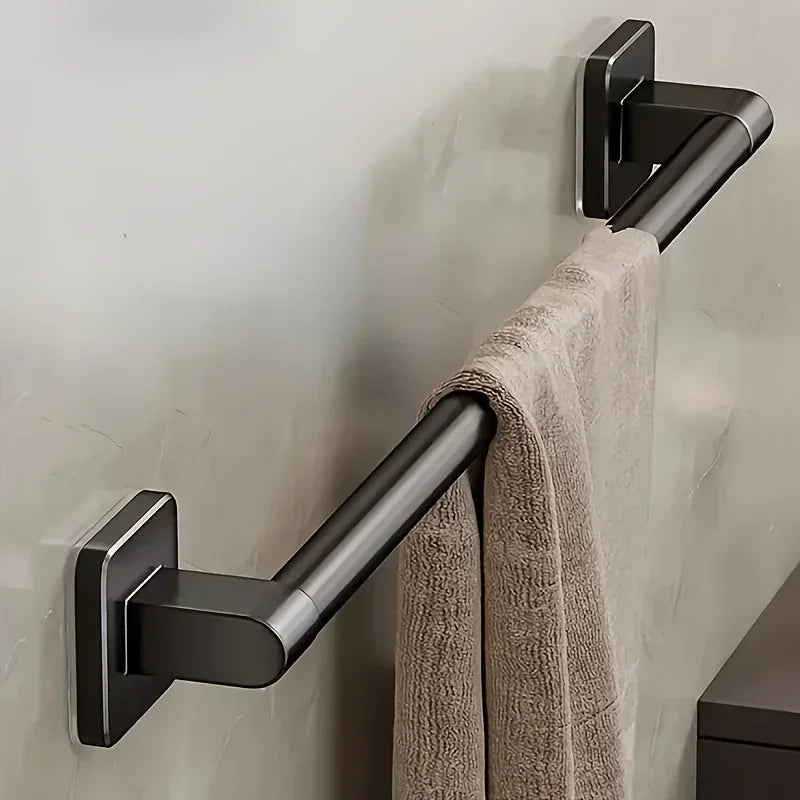 6pcsBathroom Towel Rack Towel Holder Self-adhesive Bathroom Towel Rack Hooks  Bathroom Shelf Without Drilling Towelrack Bathroom