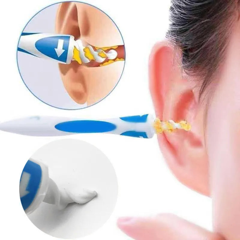 Ear Wax Remover Tool Spiral Ear Cleaner With Soft Silicone 16 Replacement Tips Simply To Grab Extract Earwax Ears Cleaning Care