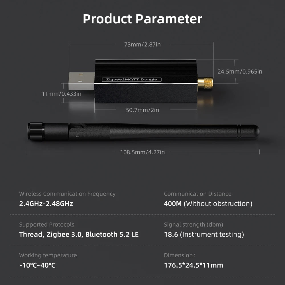 AVATTO Zigbee 3.0 USB Dongle Plus Universal Zigbee Wireless Gateway Hub Support Home Assistant Zigbee2MQTT，Raspbian Ubuntu Macos
