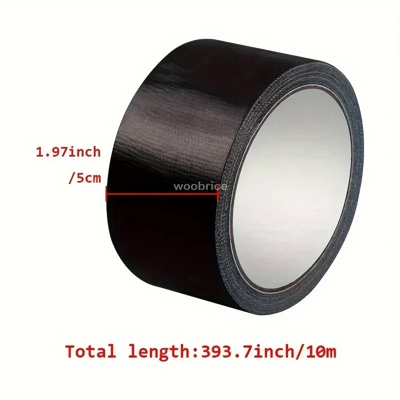 Black Fabric Duct Tape, Perfect for Electric Bike Seat/Tarpaulin Repair