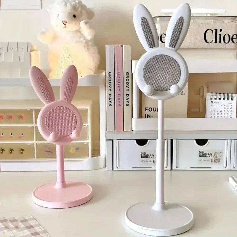 Cute Cartoon Bunny Mobile Phone Stand Desktop Adjustable Holder Can Lift and Adjust Cellphone Bracket For iPhone Samsung Xiaomi