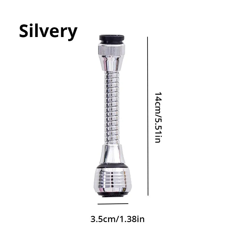 Kitchen Stainless Steel Faucet Sprinkler Water-saving Device Lengthening Rotating Splash Proof Sprinkler Spray Extender Bubbler