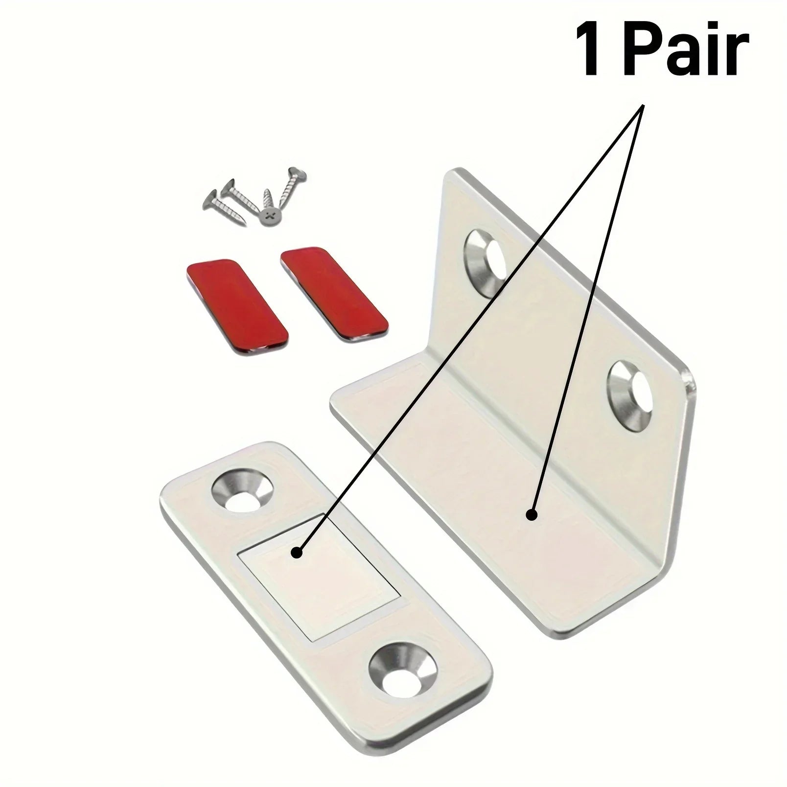 Magnetic Door Catch Latch -Invisible Strong Adhesion, Drill-Free Mount, Seamless Release- Ideal for Cabinets, Sliding Doors
