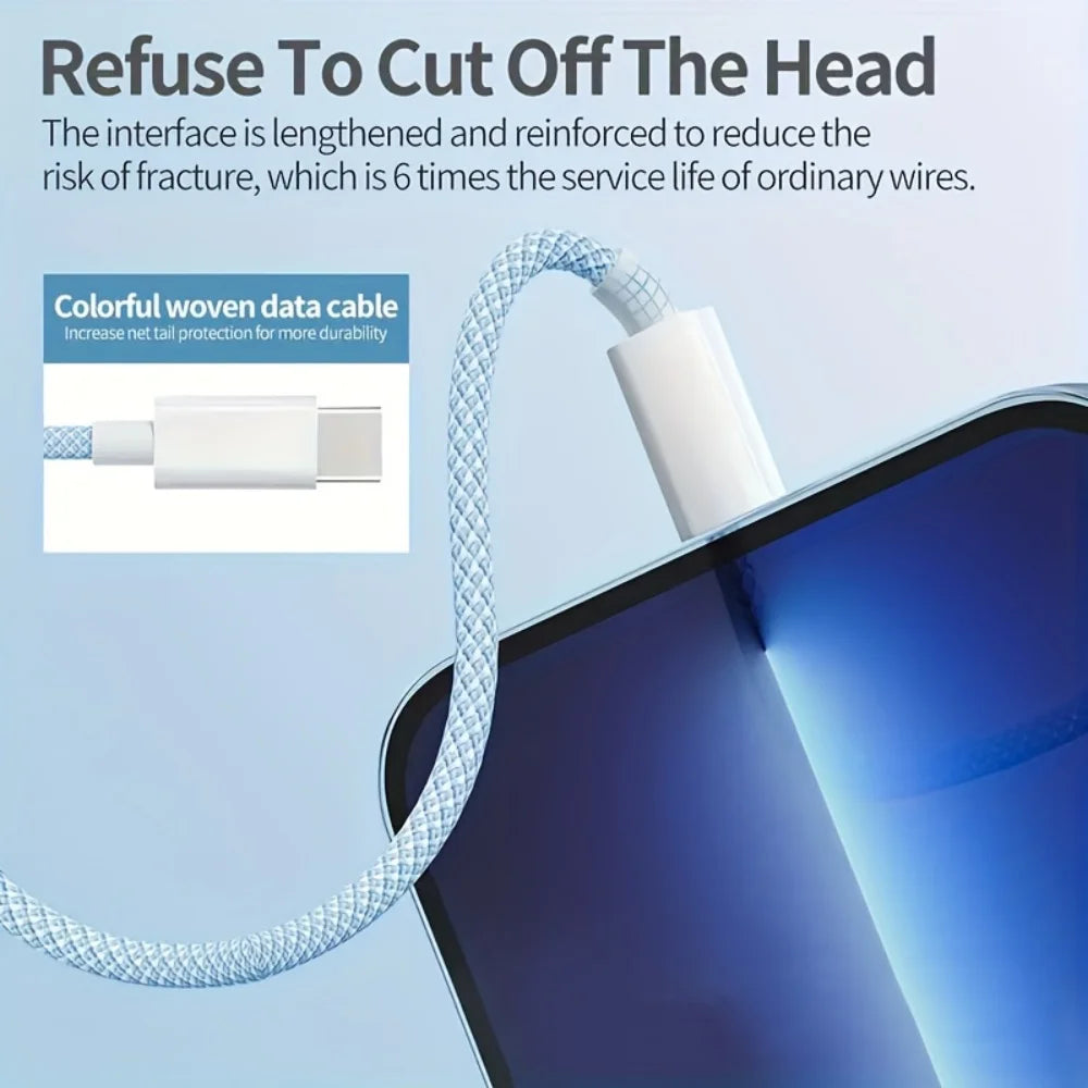 PD 60W C To C Type-C Cable Fast Charging Charger Wire Cord USB C Fast Charging Phone Cable For iPhone 16 15 iPad Samsung Xiaomi