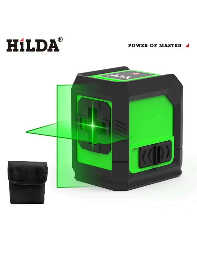 HILDA Laser Level 2-Line Green Laser Instrument With Magnet Wall Level Portable Provincial Support Cross Laser Instrument