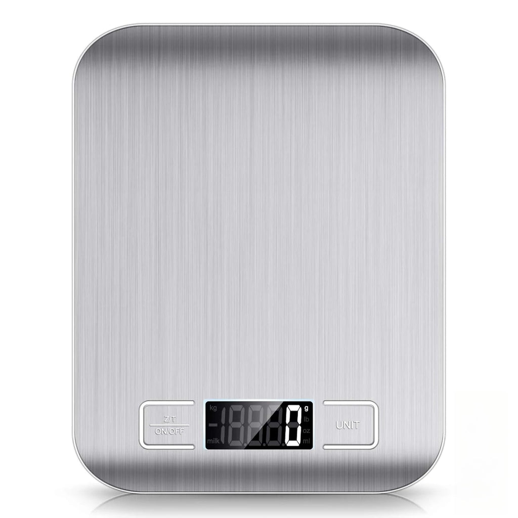 10kg Kitchen Scale,Digital Kitchen Scale with Tare Function, Electronic Coffee Brewing Scale, LCD Display Stainless Steel Screen