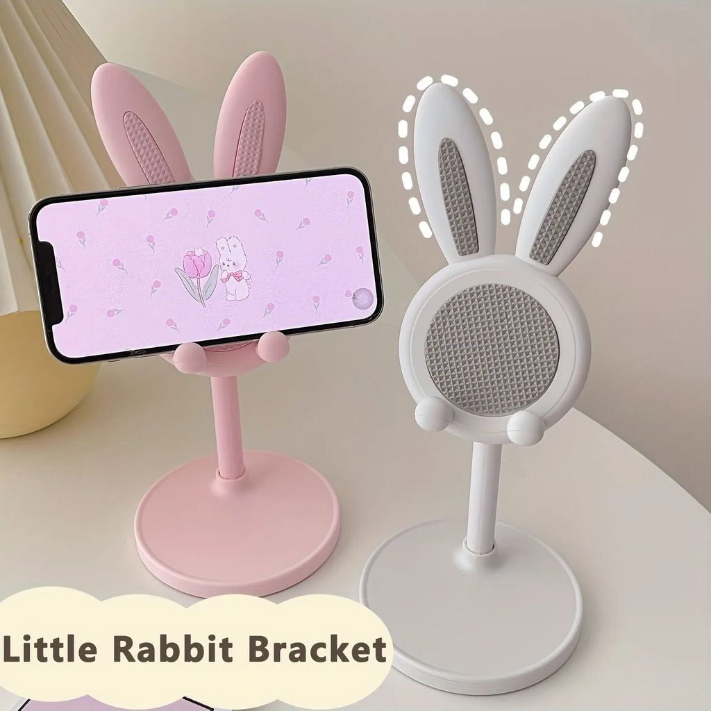Cute Cartoon Bunny Mobile Phone Stand Desktop Adjustable Holder Can Lift and Adjust Cellphone Bracket For iPhone Samsung Xiaomi