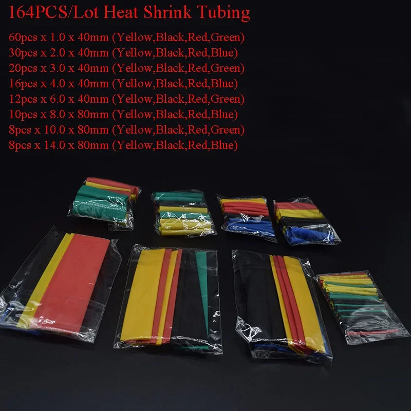 Heat Shrink Tube Sleeving Tubing Assortment Kit Electrical Connection Electrical Wire Wrap Cable Waterproof Shrinkage 2:1