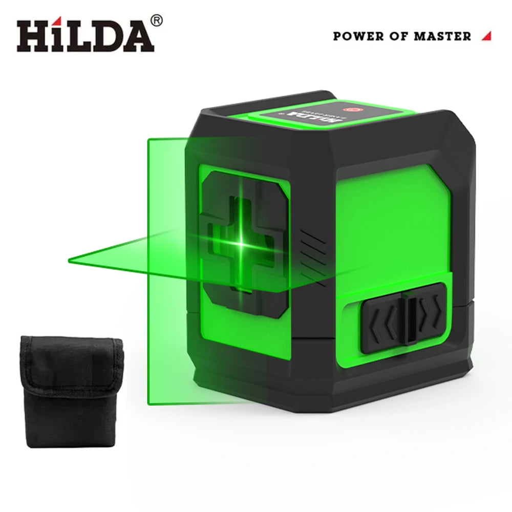 HILDA Laser Level 2-Line Green Laser Instrument With Magnet Wall Level Portable Provincial Support Cross Laser Instrument