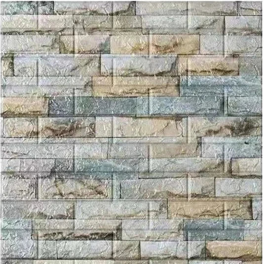 70cm*1m 3D Self-adhesive Wall Sticker Imitation Brick Bedroom Home Decor Waterproof Self-adhesive DIY Wallpaper for Living Room