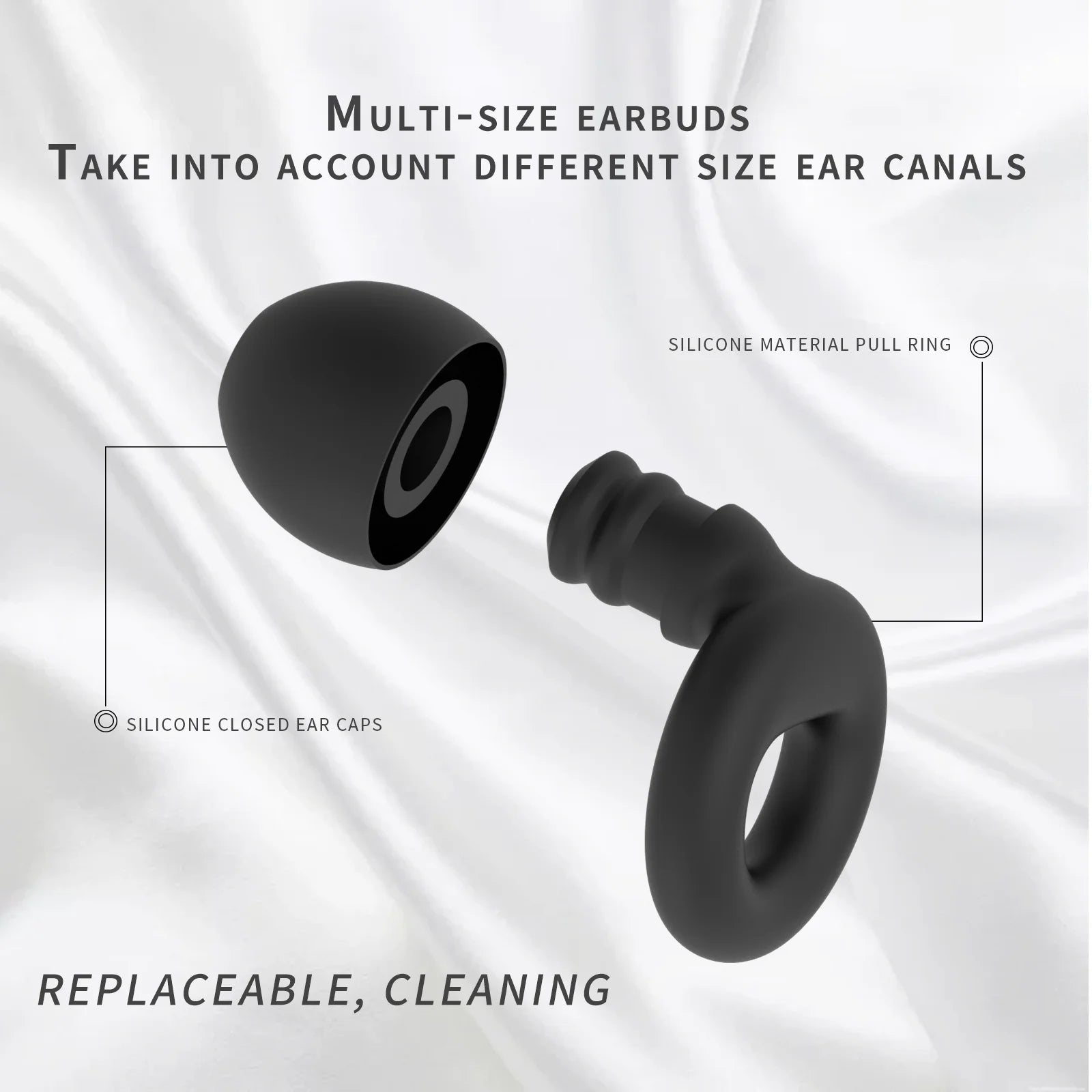 Silicone Earplugs for Swimming Sleep Noise Cancel Noise Reduction-Soundproof Reduce Disturbances -Quality loop Earplugs